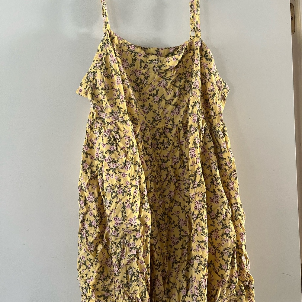 Torrid Yellow Floral Mini Dress